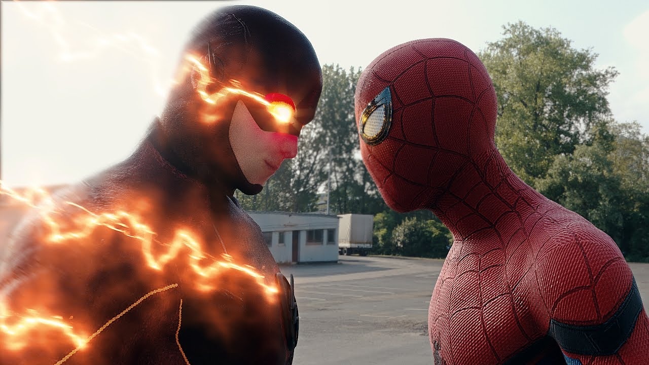 Spider-man beaten by flash