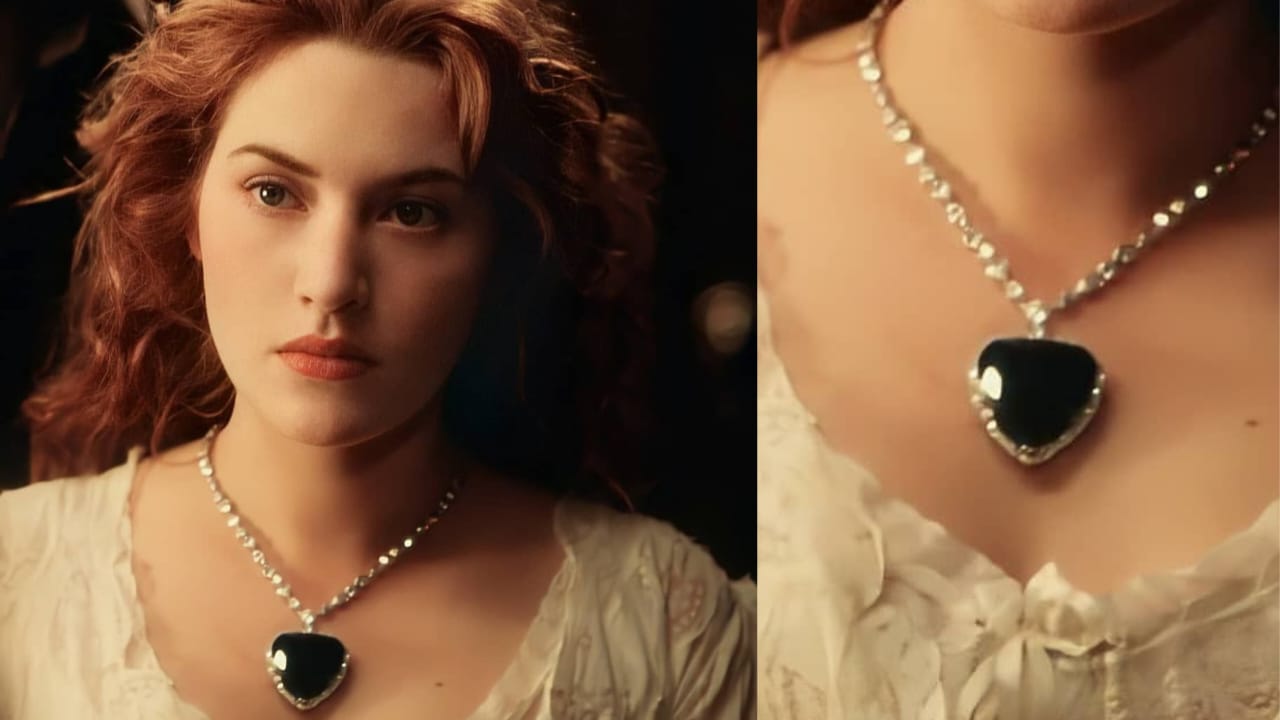 The blue sapphire "Heart of the Ocean" gifted by Jack to Rose in the Titanic movie. (Credits: DImag)