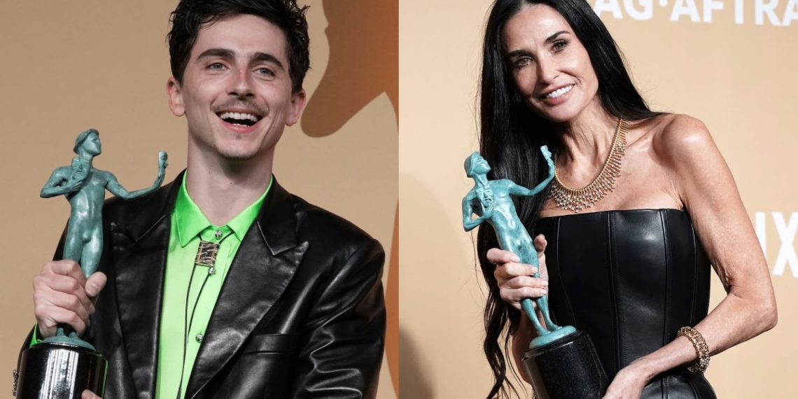 SAG Awards 2025 Winners, Timothée Chalamet and Demi Moore Shine in The Lead Actor Categories